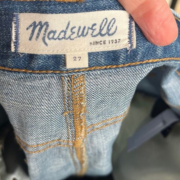 Madewell Denim High Rise Front Slit Skirt Size 27 - Picture 8 of 10